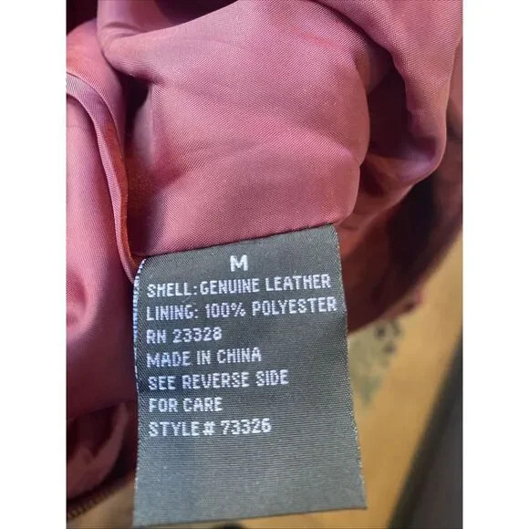 Pritti Kristen Blake Women's Raspberry Suede Leather Zip Jacket Medium - Picture 5 of 6